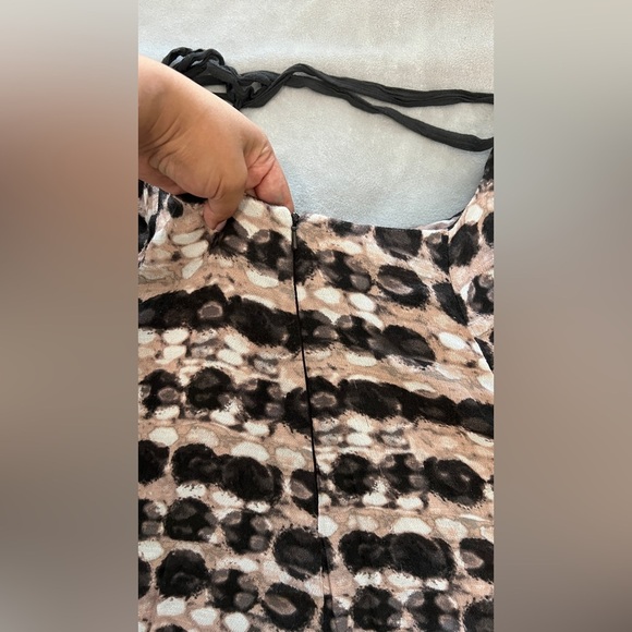 Free People Jump On It Camo Dress Jumper in cream combo print Large - Picture 6 of 10